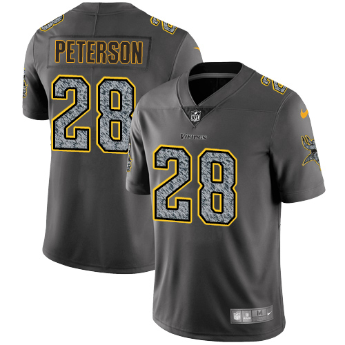 Nike Vikings #28 Adrian Peterson Gray Static Men's Stitched NFL Vapor Untouchable Limited Jersey